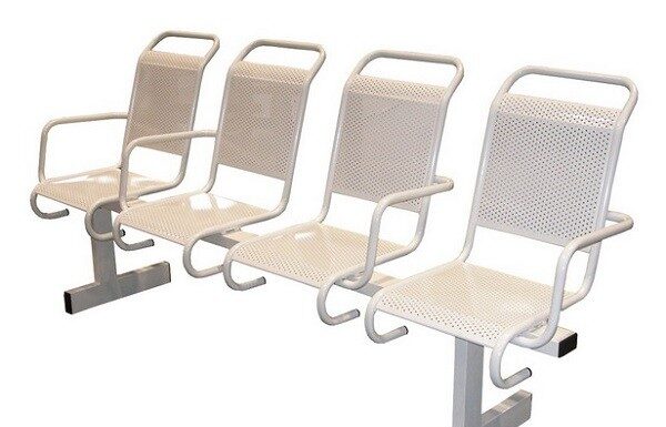 Металлические секции стульев с перфорацией: преимущества и особенности